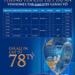 Vinhomes Gallery Giảng Võ  PHIÊN BẢN GIỚI HẠN CHỈ 199 CĂN 0889127186